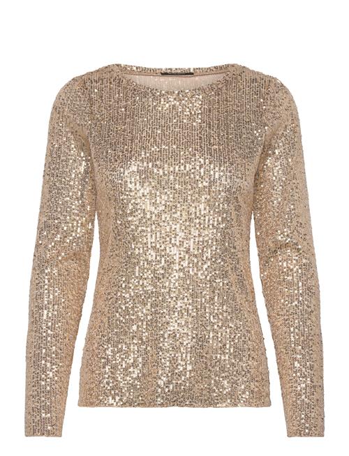 Se Bruuns Bazaar Jewelbb Ls O-Neck Blouse Bruuns Bazaar Gold ved Booztlet