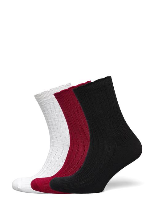 Se Lindex Sock 3 P Merino Pointelle Scal Lindex Red ved Booztlet