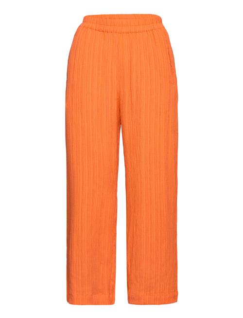 Se Lindex Trouser Bella Structure Croppe Lindex Orange ved Booztlet