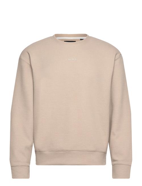 Se Jack & Jones Jprbladavid Structure Sweat Crew Neck Jack & J S Beige ved Booztlet