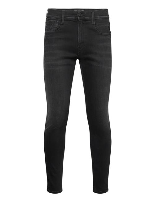 Se Replay Anbass Trousers Slim Hyperflex Dust Replay Black ved Booztlet