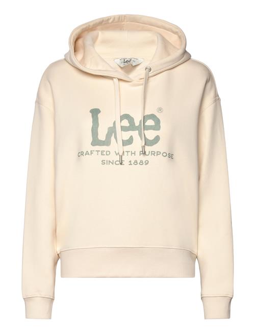 Se Lee Jeans Logo Hoodie Lee Jeans Cream ved Booztlet