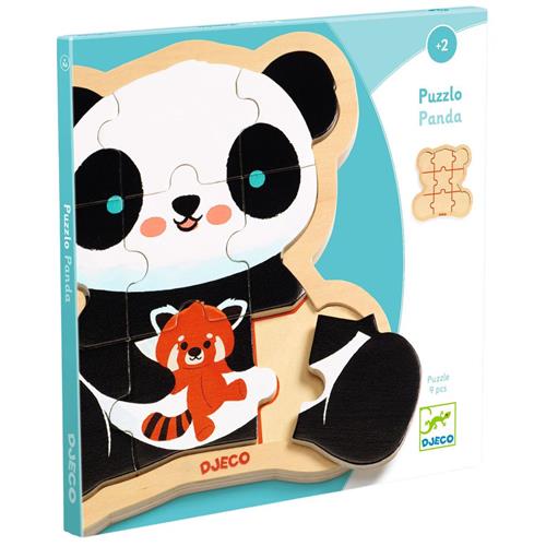 Djeco Panda Puslespil | Sort | 2-3