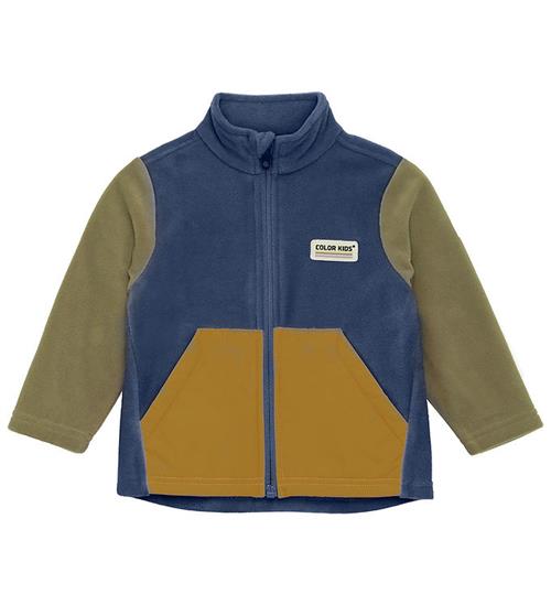 Color Kids Fleecejakke - Vintage Indigo/Orange