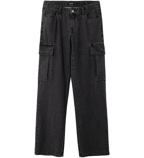 Se LMTD Jeans - Cargo - NLfLizza - Black Denim ved KidsWorld