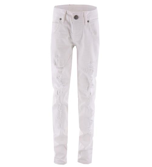 Se Hound Jeans - Pipe Ripped - Hvid Denim ved KidsWorld