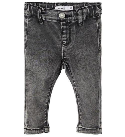 Se Name It Jeggings - NbfPolly - Dark Grey Denim ved KidsWorld