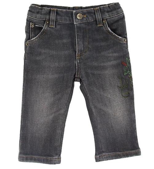 Dolce & Gabbana Jeans - Antracit m. Broderi