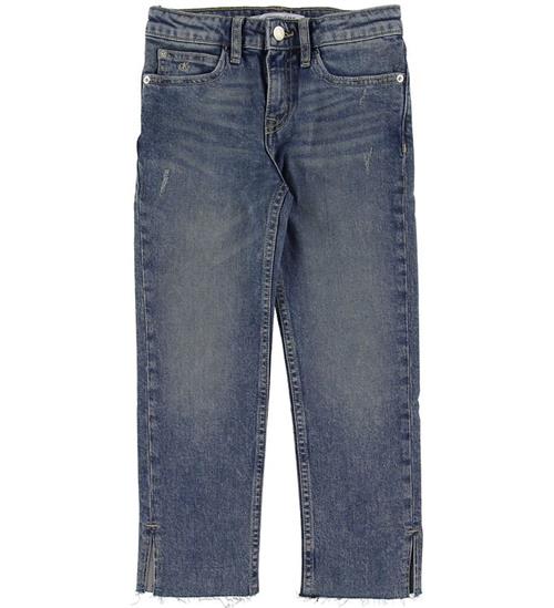 Se Calvin Klein Jeans - Slim Crop - BlÃ¥ Denim ved KidsWorld