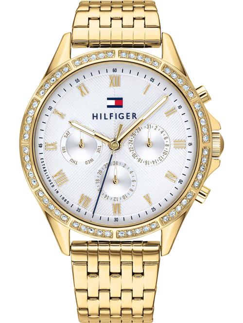 Se TOMMY HILFIGER Analogt ur  guld / hvid ved About You