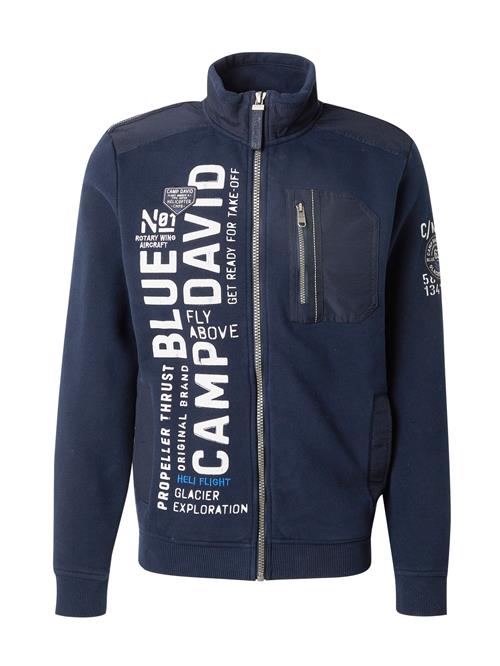 Se CAMP DAVID Sweatjakke  navy / hvid ved About You