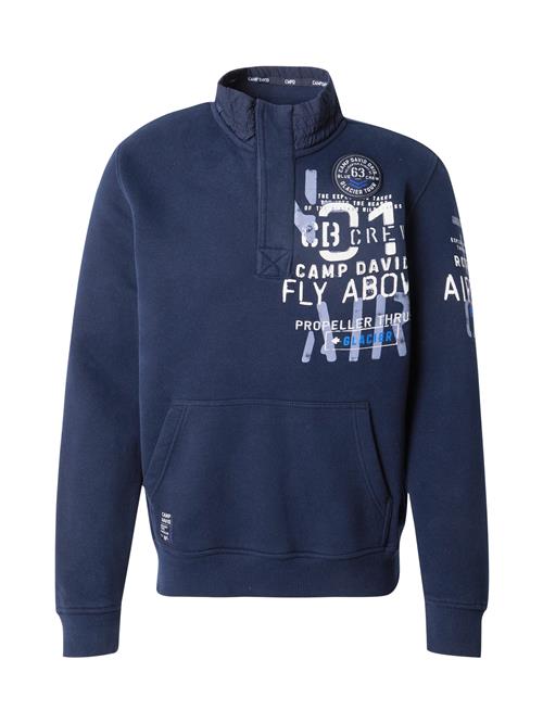 CAMP DAVID Sweatshirt  blå / navy / hvid