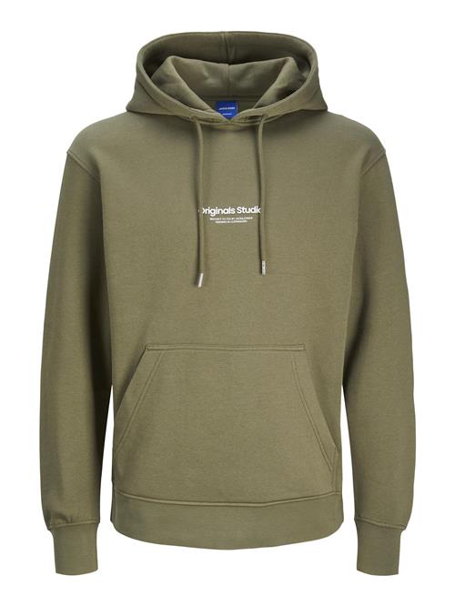 JACK & JONES Sweatshirt 'JORVESTERBRO'  khaki / hvid