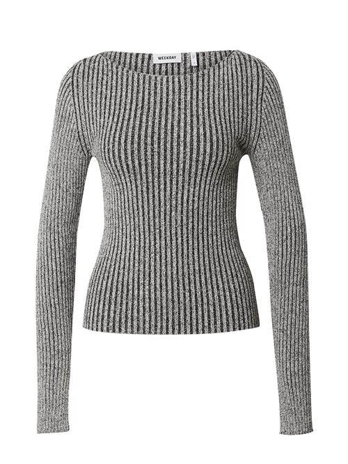 Se WEEKDAY Pullover 'Lex'  grå / sort ved About You