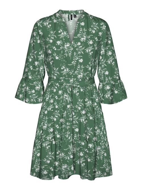 VERO MODA Kjole 'ZERA'  grøn / hvid