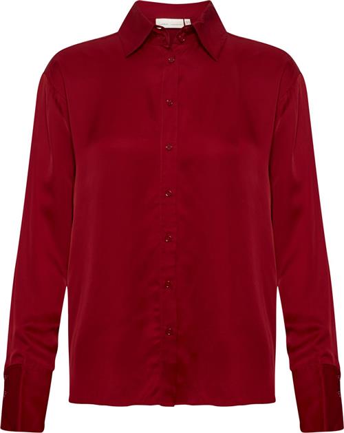 InWear Paulineiw Shirt Kvinde True Red Langærmede Skjorter Loose Fit Str 40 - hos Magasin