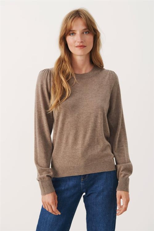 Se Part Two Evinaspw PU 90% Wool, 10% Cashmere Kvinde Mink Melange Sweaters Relaxed Fit Str XS Cashmere - hos Magasin ved Magasin