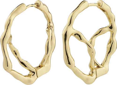 Pilgrim Dido Recycled Hoop Earrings Goldplated one size - Creoler hos Magasin