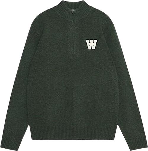 Wood Wood Wwblu AA CS Halfzip Kvinde Nature Green Sweaters Str S - hos Magasin