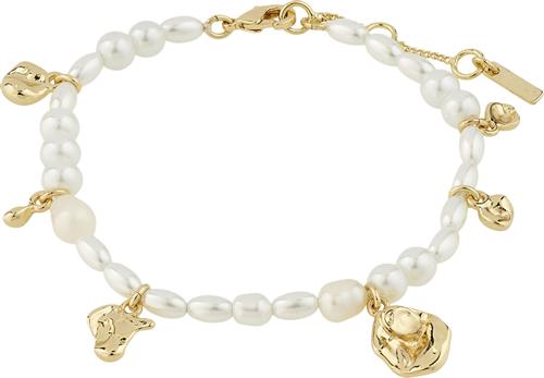 Pilgrim Intent Pearl Bracelet Goldplated one size - Kædearmbånd Med Vedhæng hos Magasin