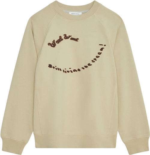 Wood Wood Wwhester Dream Crew Mand Taupe Beige Sweatshirts Str L - hos Magasin