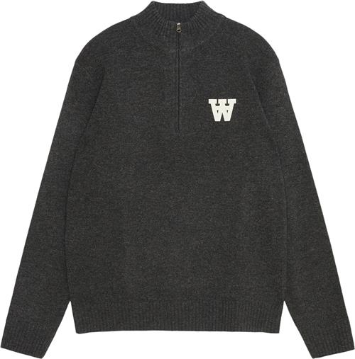 Wood Wood Wwblu AA CS Halfzip Kvinde Charcoal Langærmede Bluser Str L - hos Magasin