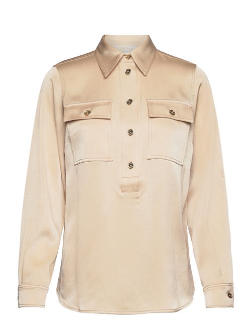 Se Michael Kors Satin Pull Over Tunic Michael Kors Beige ved Booztlet