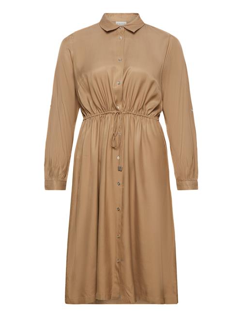 Kaffe Curve Kcdannia Shirt Dress Kaffe Curve Brown