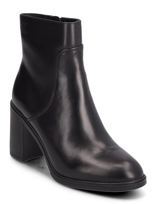 Se Calvin Klein Mid Block Heel Boot Lth Wn Calvin Klein Black ved Booztlet