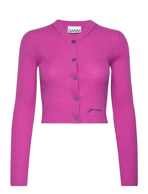 Ganni Mini Ribbed Merino Knit Ganni Pink