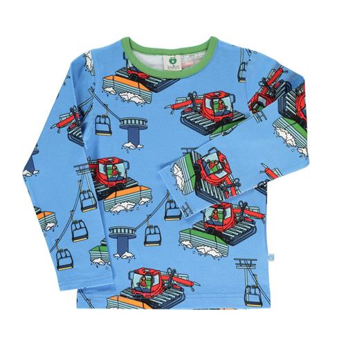 Småfolk Snowcat langærmet T-shirt Alaskan Blue | Blå | 3-4 years