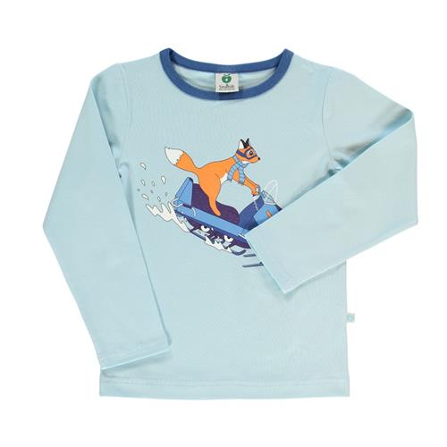 Småfolk Snowmobile langærmet T-shirt Stratosphere | Blå | 1-2 years