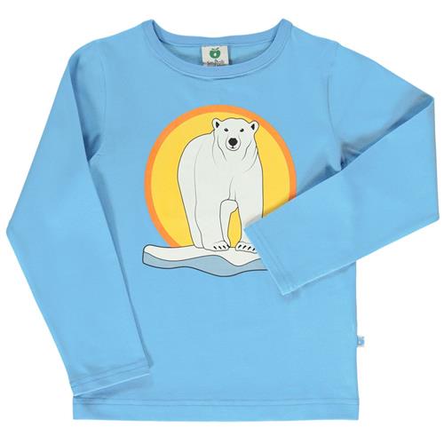 Se Småfolk Langærmet T-shirt Alaskan Blue Polar Bear | Blå | 3-4 years ved Babyshop