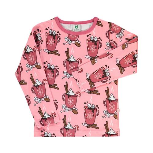 Småfolk Hot Chocolate Langærmet T-Shirt Bridal Rose | Lyserød | 5-6 years