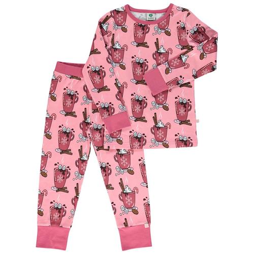 Se Småfolk Hot Chocolate Pyjamas Bridal Rose | Lyserød | 2-3 years ved Babyshop