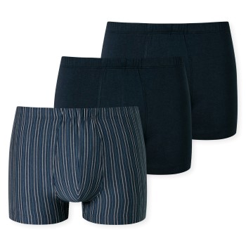 Schiesser 3P 95-5 Essential Shorts Blå Mønster bomuld XX-Large Herre