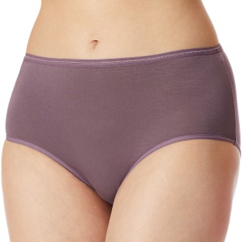 Schiesser Trusser 2P Modal Essentials Midi Briefs Violet/Sort bomuld 42 Dame