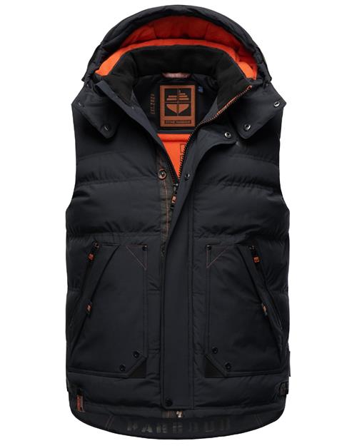 STONE HARBOUR Vest 'Egoor'  navy / mørkeorange / sort