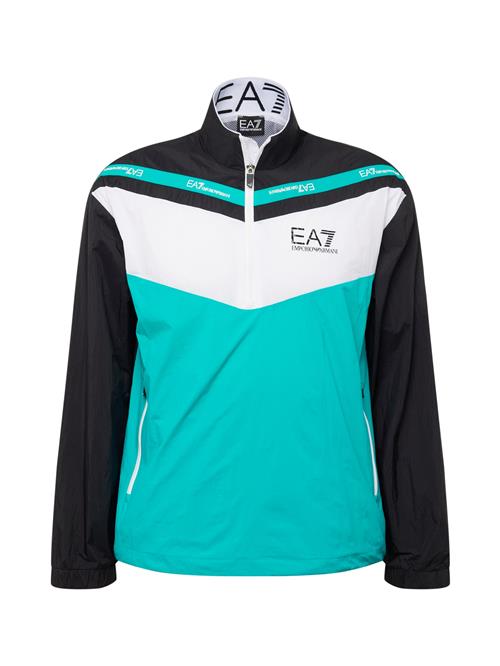 EA7 Emporio Armani Sportsweatshirt  turkis / sort / hvid