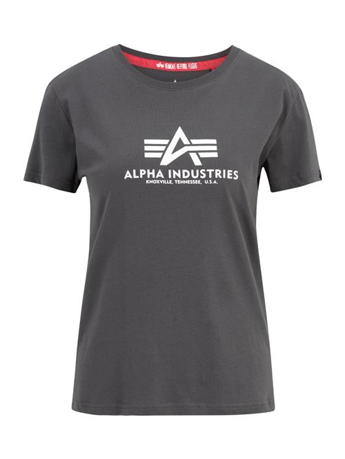 ALPHA INDUSTRIES Shirts  grafit / hvid