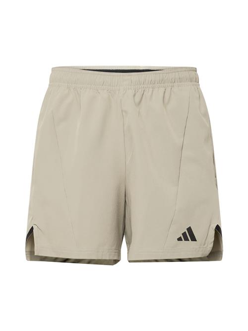 ADIDAS PERFORMANCE Sportsbukser 'Designed For Training'  greige / sort