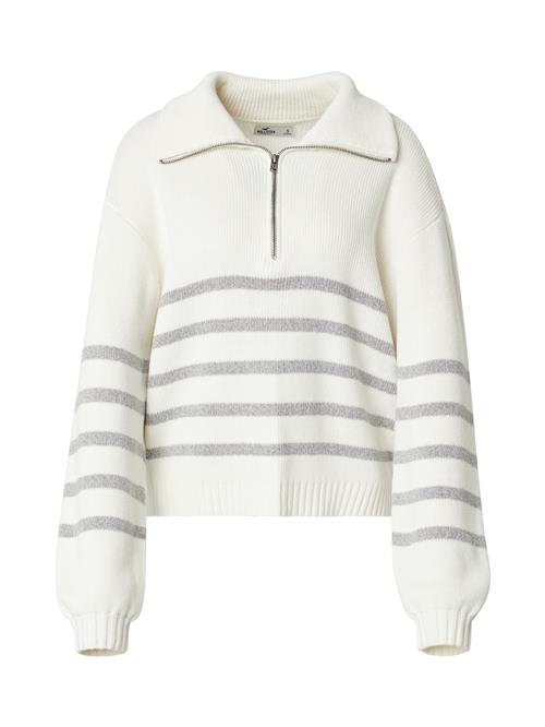 HOLLISTER Pullover 'EMEA'  grå / hvid