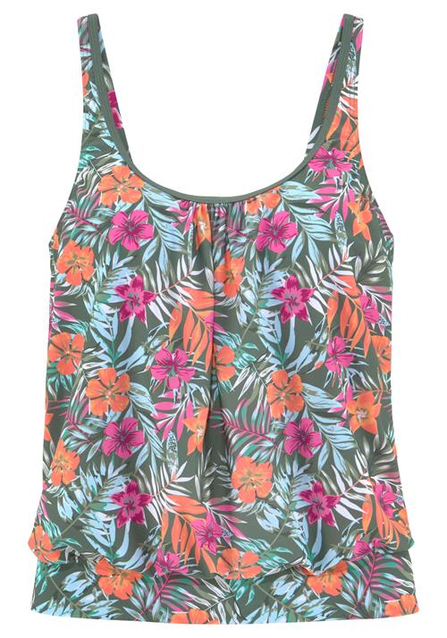 VENICE BEACH Tankini-overdel 'Summer'  aqua / khaki / orange / pink