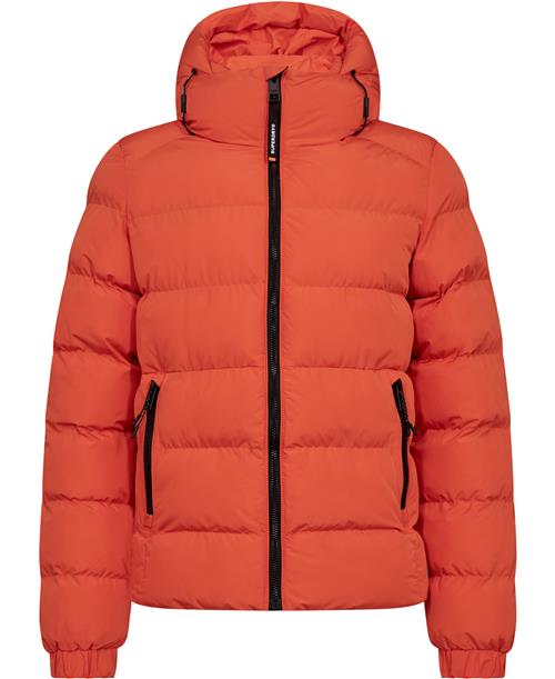 Superdry Hooded Sports Puffer Jacket Mand Flame Orange Overgangsjakker Str M - hos Magasin