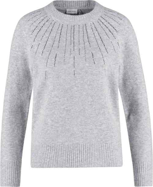 Gerry Weber Pullover 1/1 Sleeve Kvinde Silver Grey Melange Sweaters Str 46 - hos Magasin