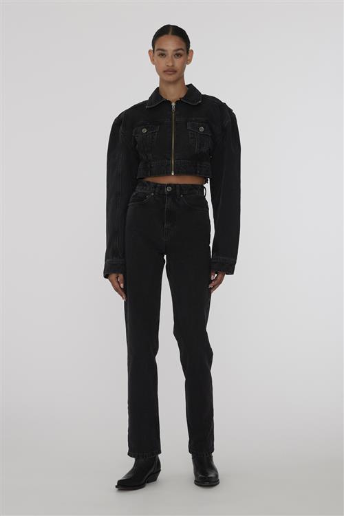 ROTATE Birger Christensen Washed Denim Jeans Kvinde Black - Washed Skinny Jeans Str 27 Denim - hos Magasin