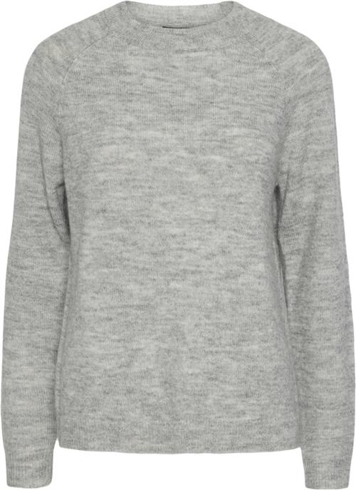 Se Pieces Pcjuliana LS Oneck Knit Noos BC Kvinde Grå Sweaters Str XS - hos Magasin ved Magasin