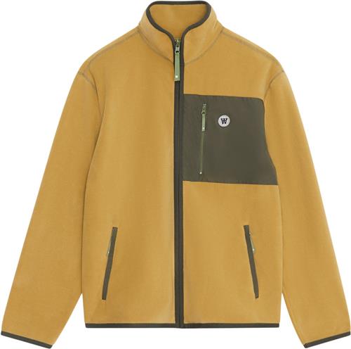 Se Wood Wood Wwjay Chrome Badge Zip Fleece Mand Richard Beige Fleece Str L - hos Magasin ved Magasin