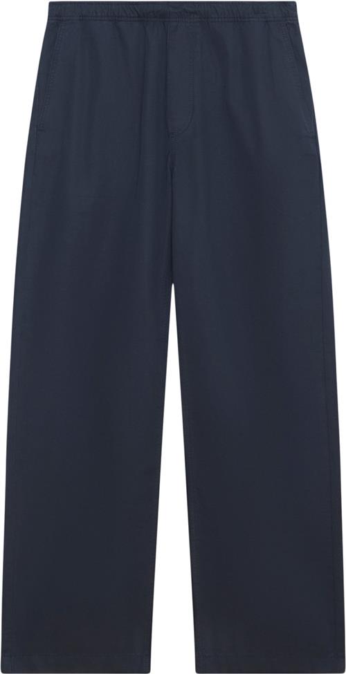 Se Wood Wood Wwlee Washed Twill Trousers Mand Navy Bukser Str L - hos Magasin ved Magasin