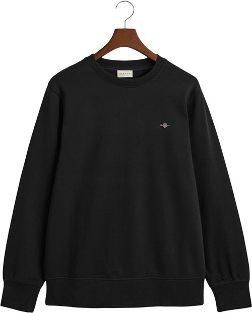 Se Gant REG EMB Archive Shield Cneck Mand Black Sweatshirts Str S - hos Magasin ved Magasin